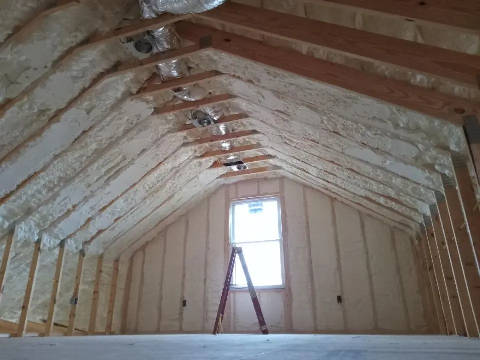 Spray foam roofing application for Crawl Space Insulation project in Waterloo